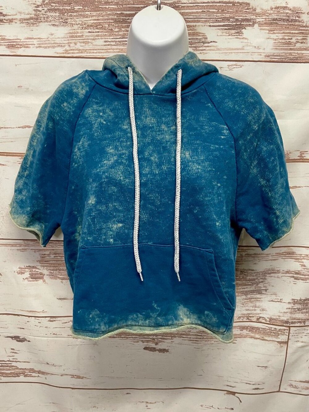 Cotton Citizen Short Sleeve Cropped Hoodie